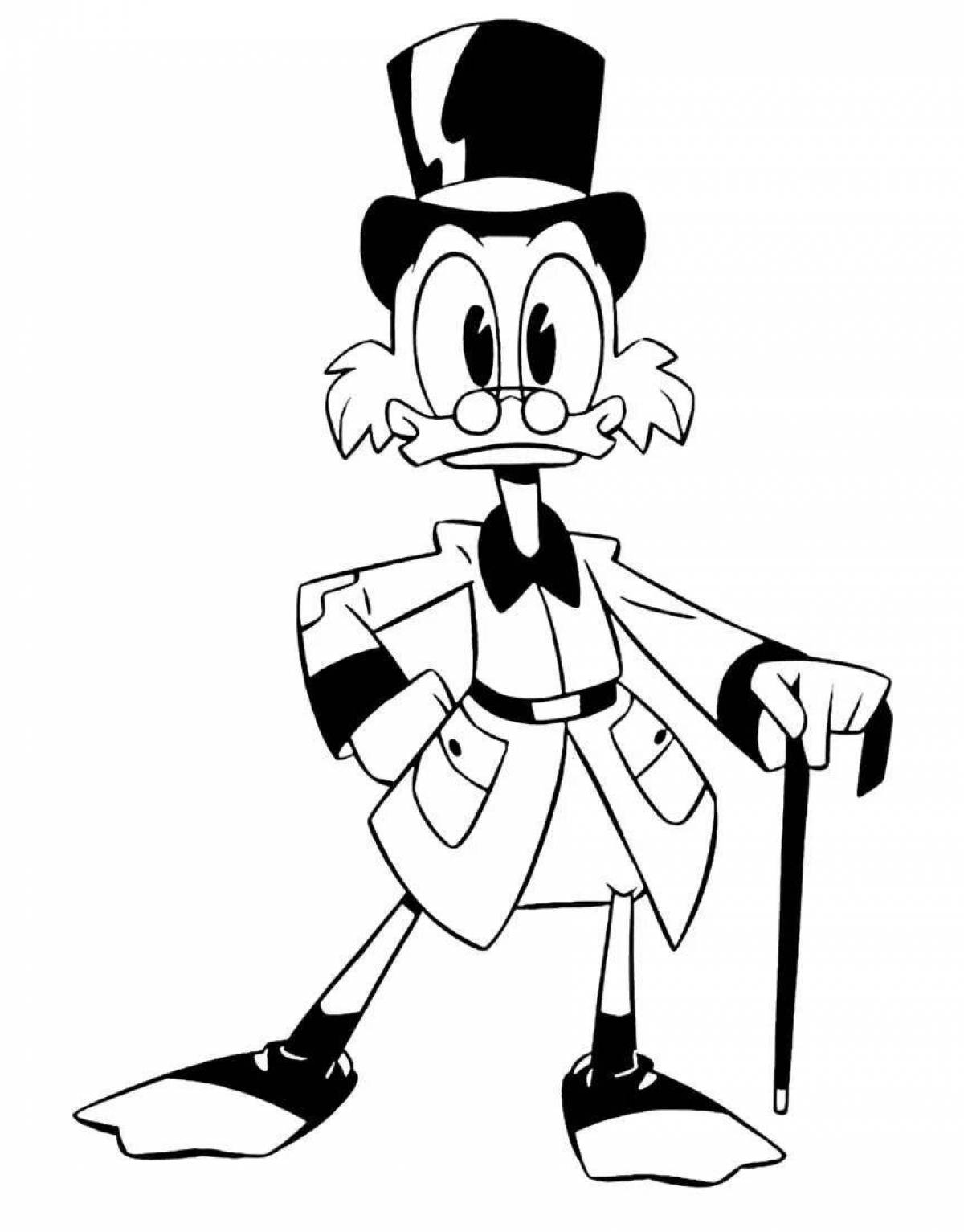 Gorgeous scrooge coloring page