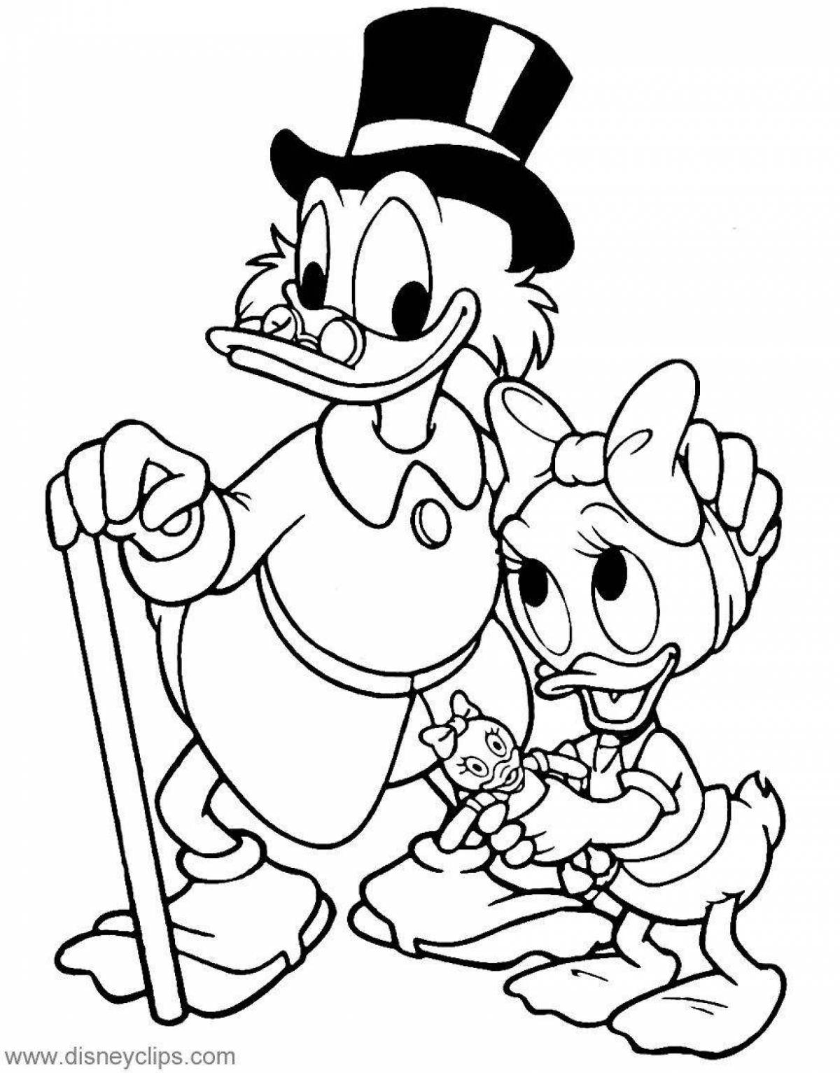 Awesome scrooge coloring page