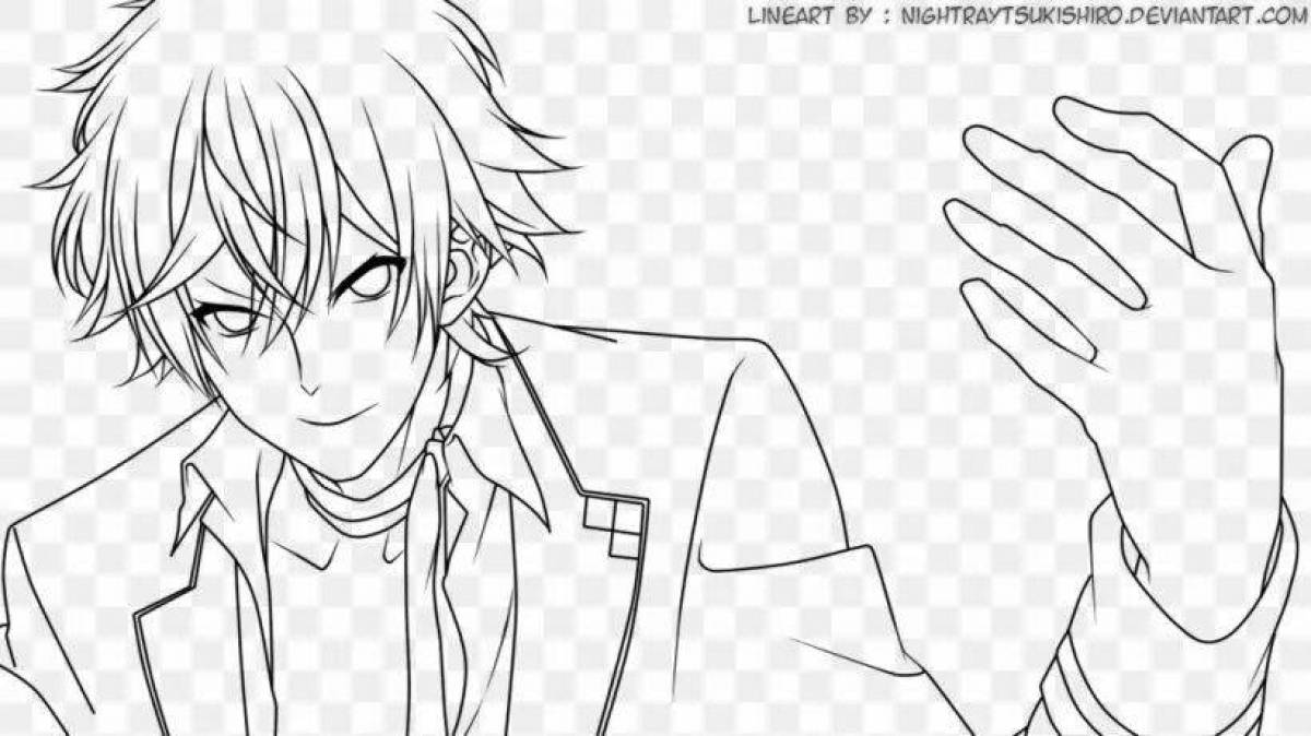 Color shimmering ayato coloring book