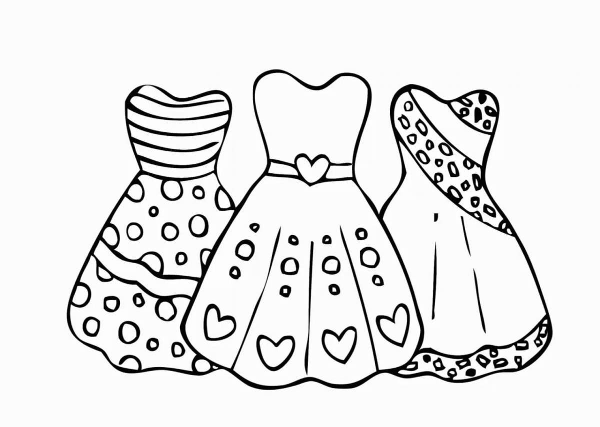 Funny outfit coloring page