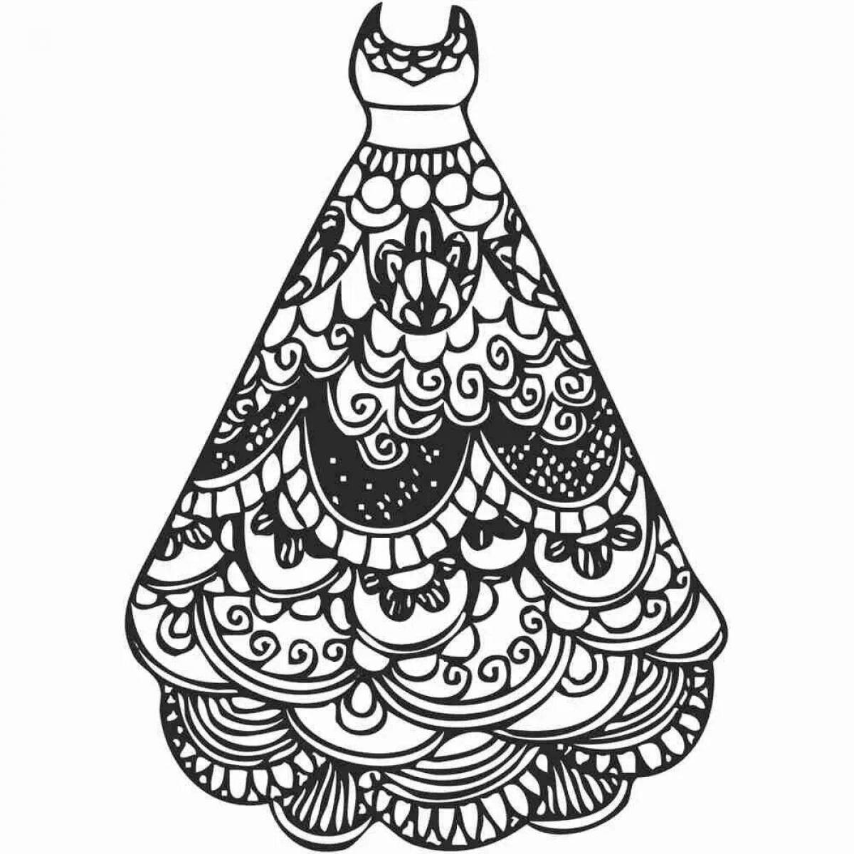 Attractive outfit coloring page