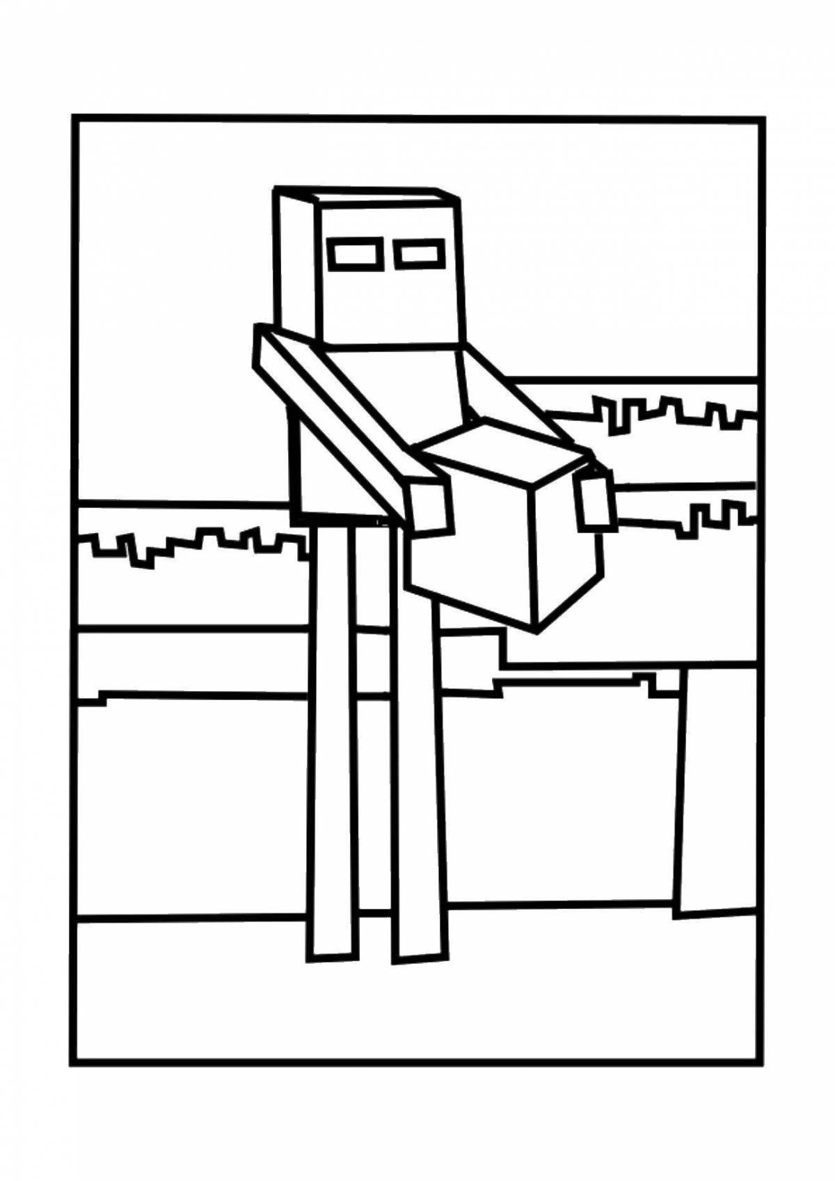 Amazing enderman coloring page