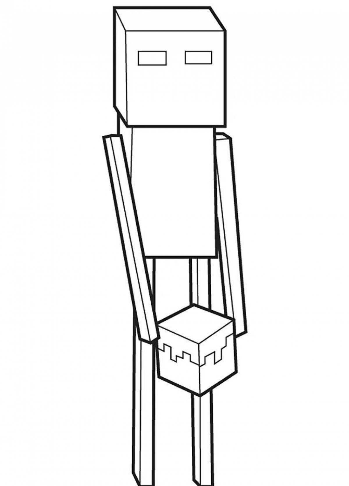 Funny enderman coloring