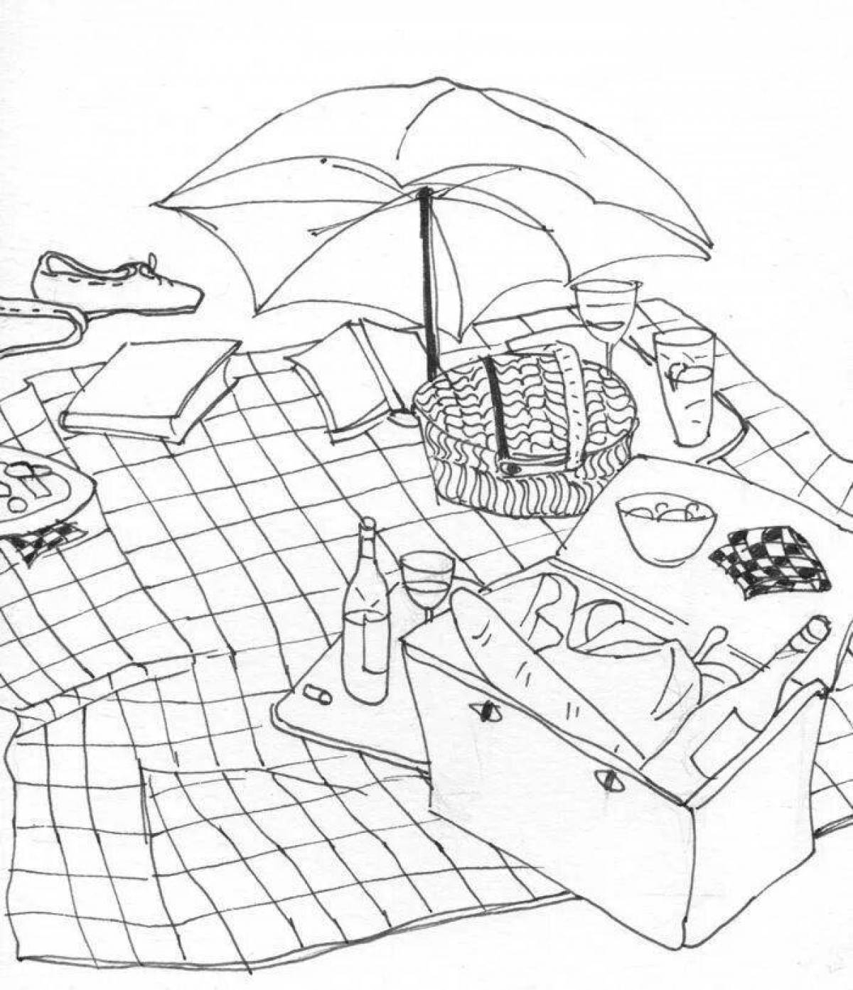Coloring for a picnic