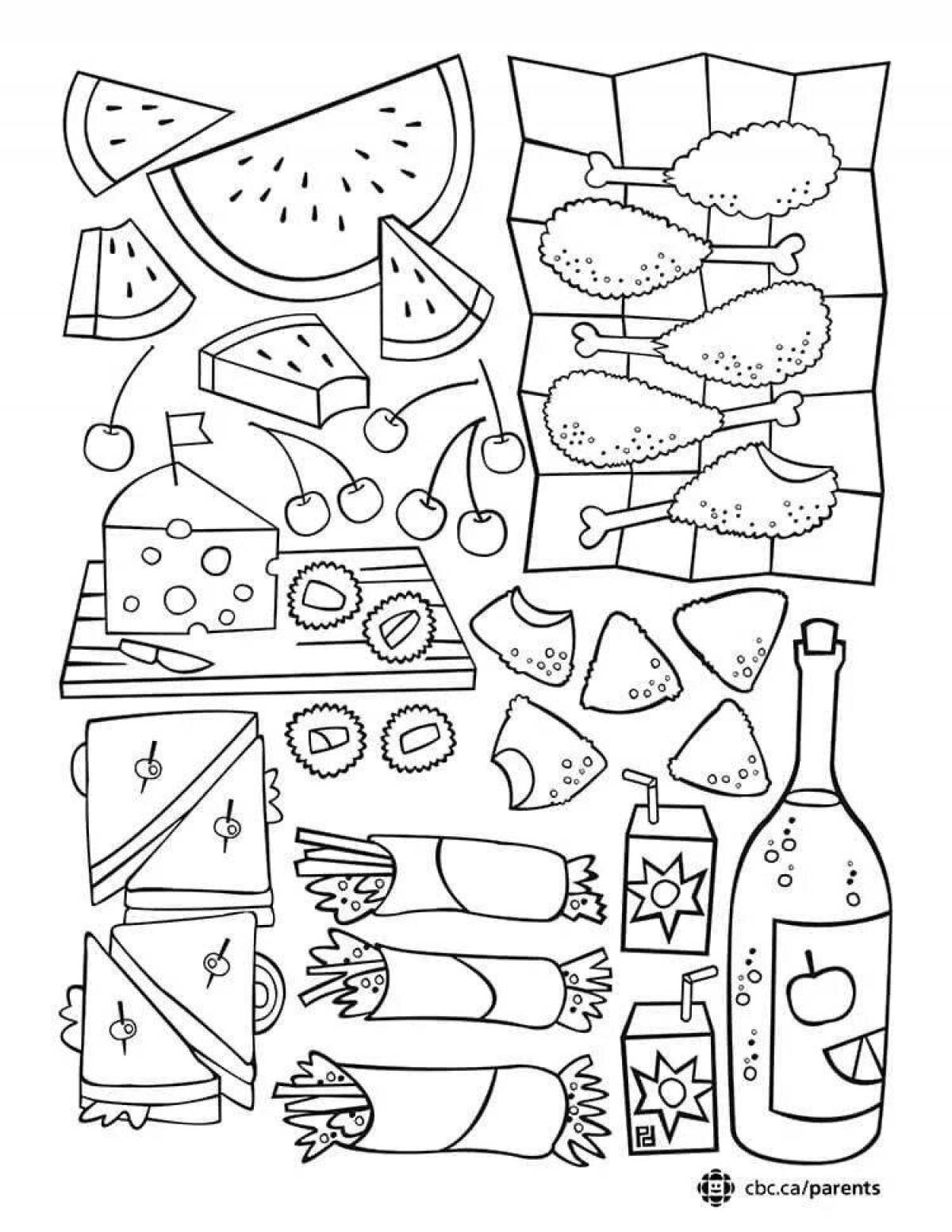 Picnic coloring book