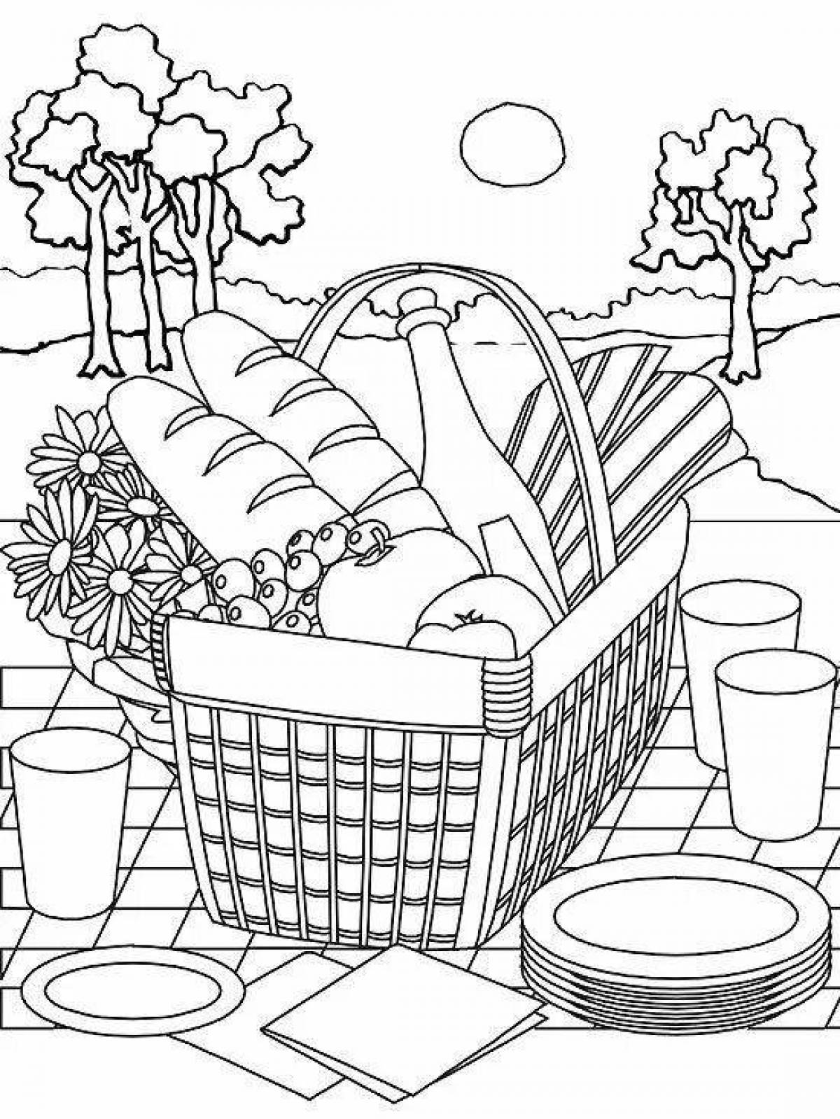 Picnic live coloring book