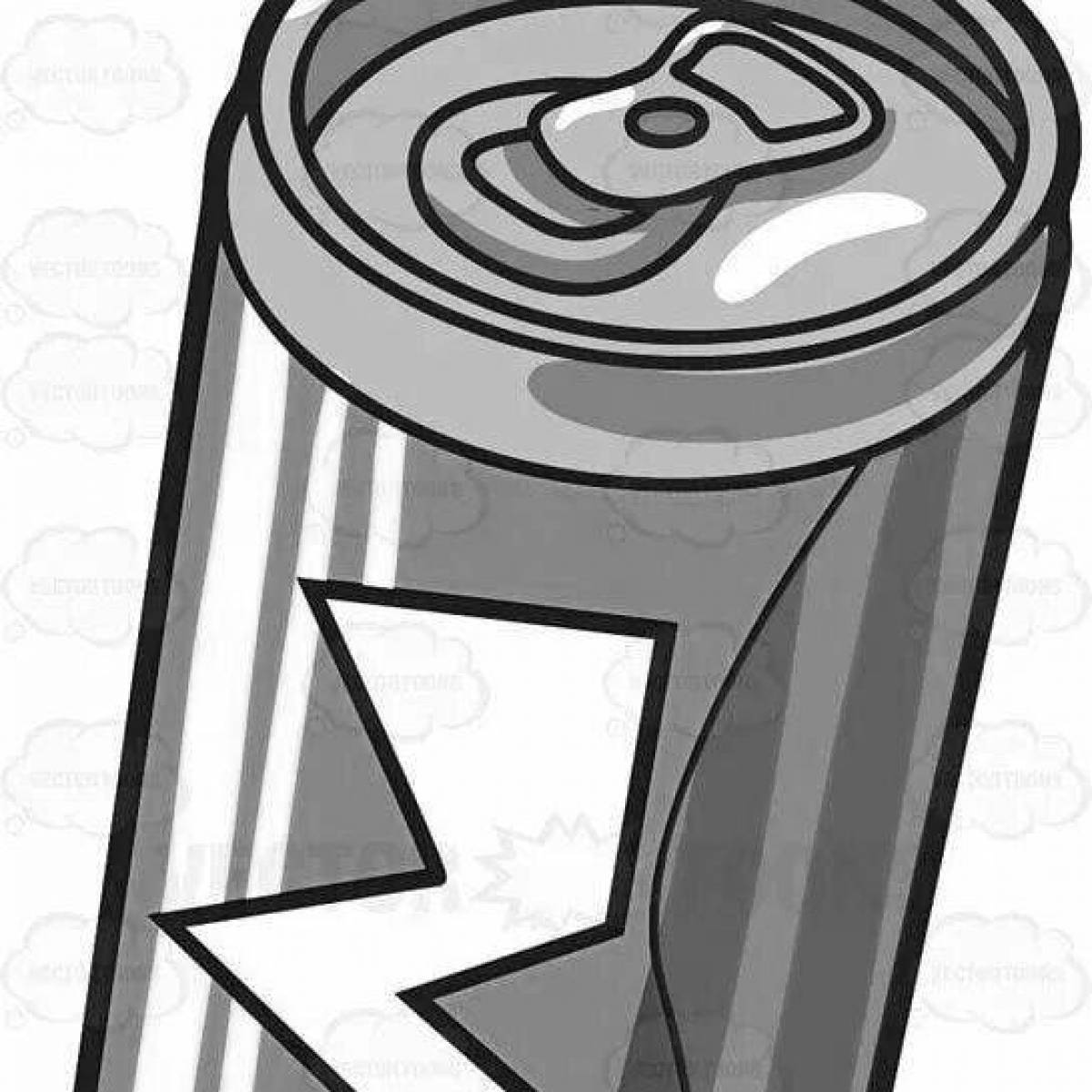 Coloring page charming energy drink