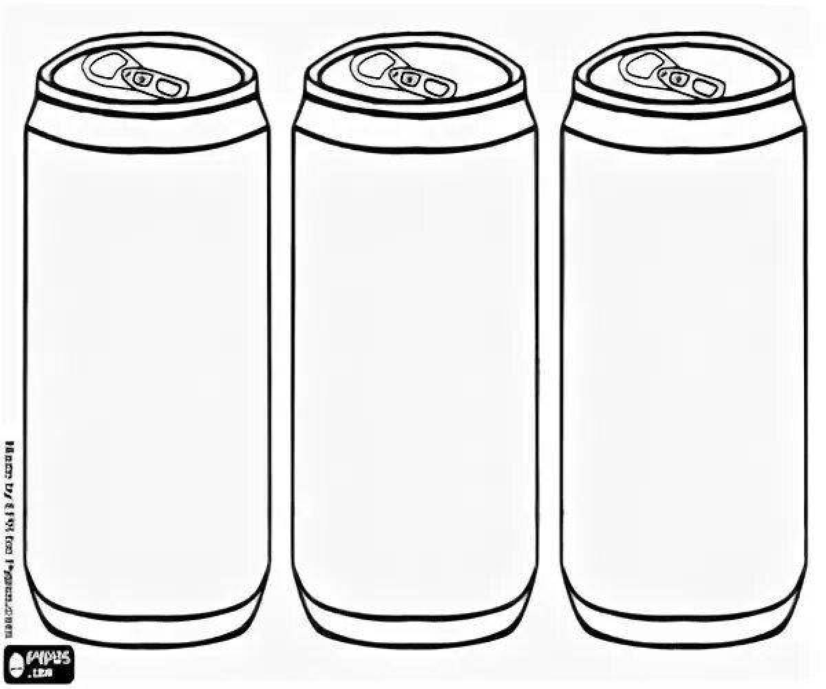 Coloring book charming energy drink