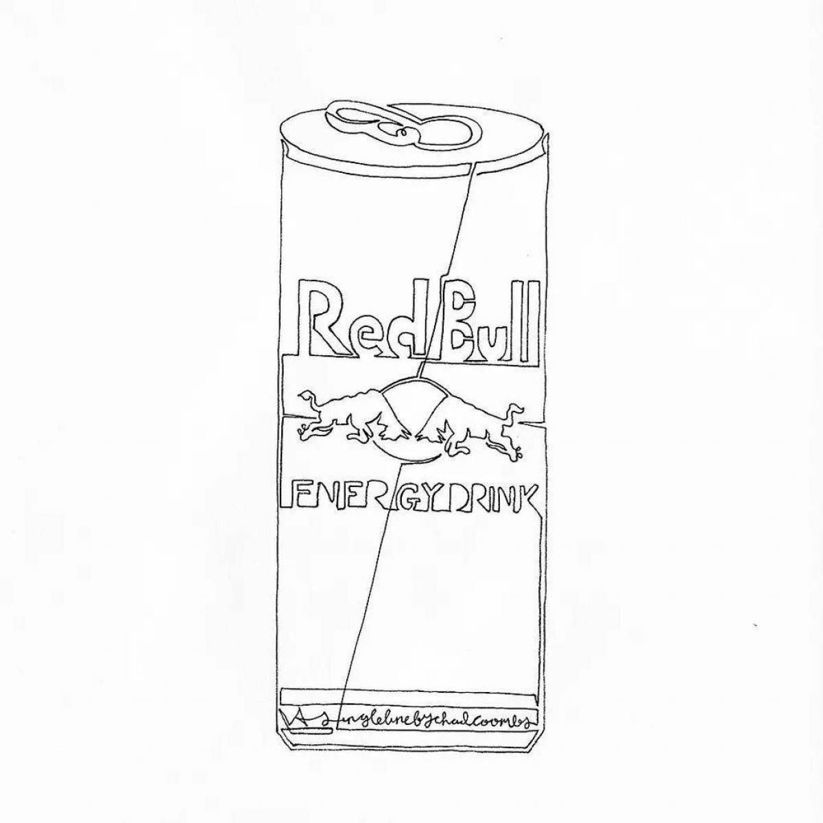 Coloring book spectacular energy drink