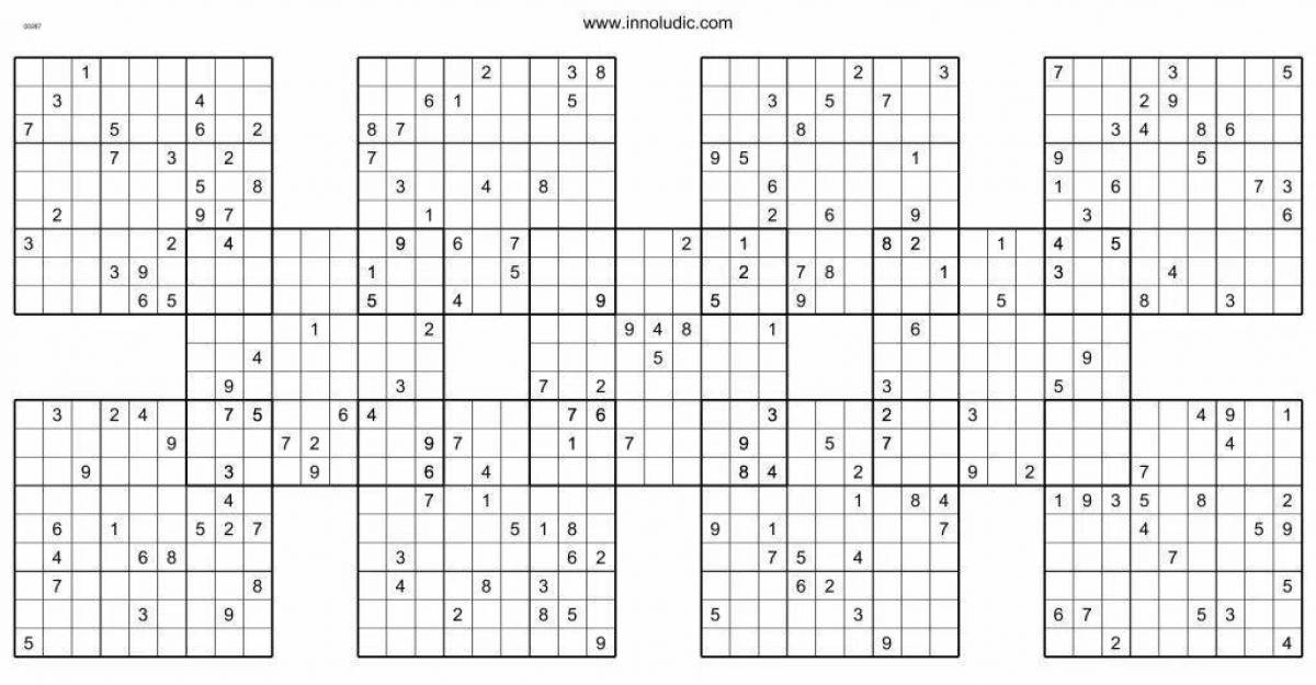 Tempting sudoku coloring page