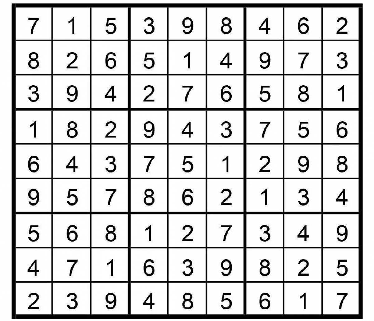 Dynamic Sudoku Coloring Page