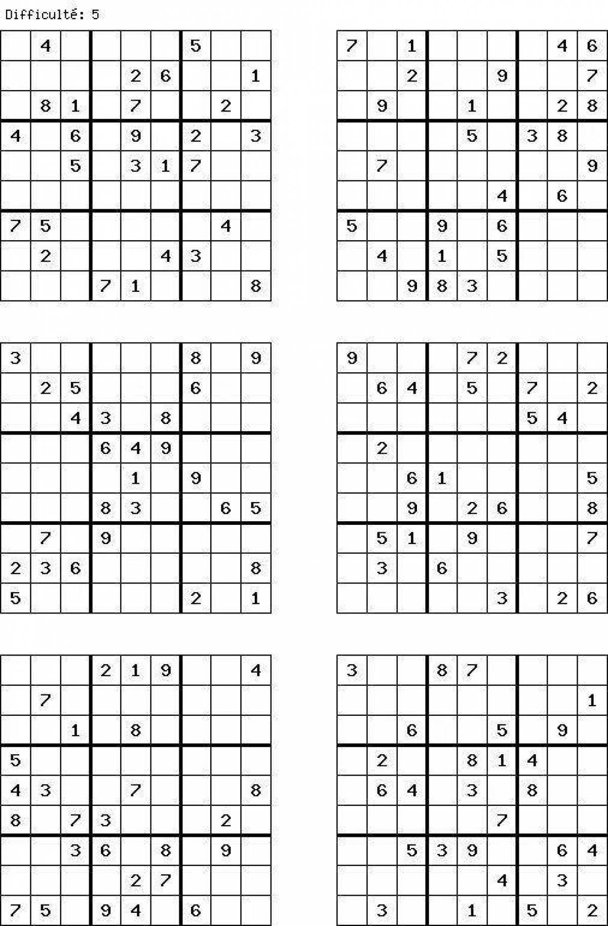 Attractive sudoku coloring page