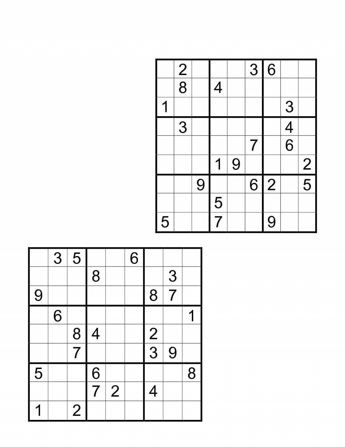 Раскраски Судоку (29 шт.) - скачать или распечатать бесплатно 11562