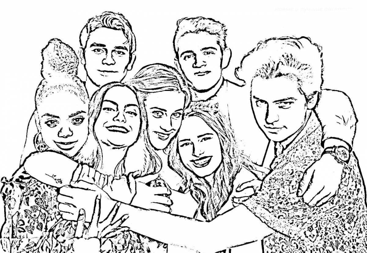 Colorful riverdale coloring page