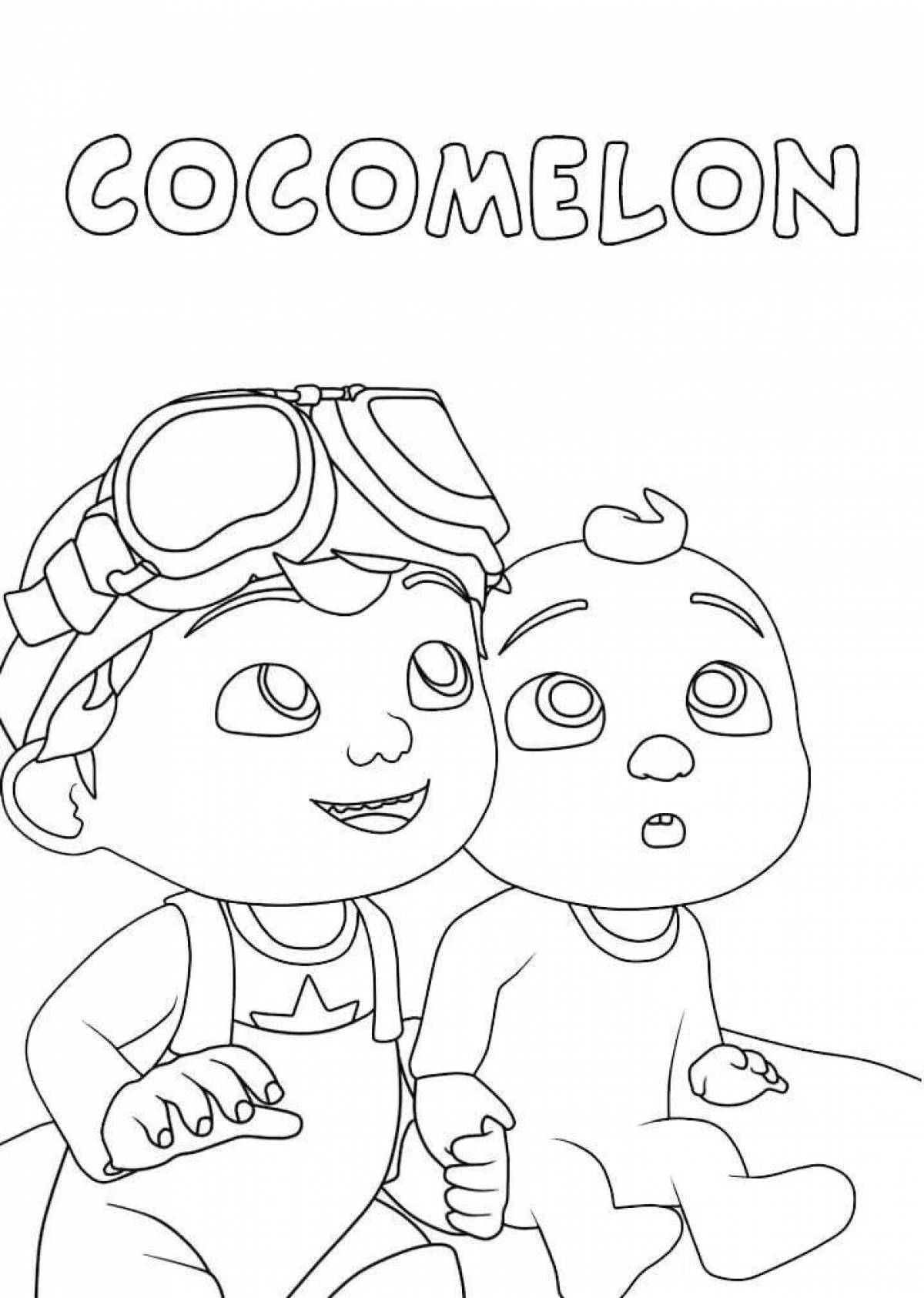 Cocomelone fun coloring