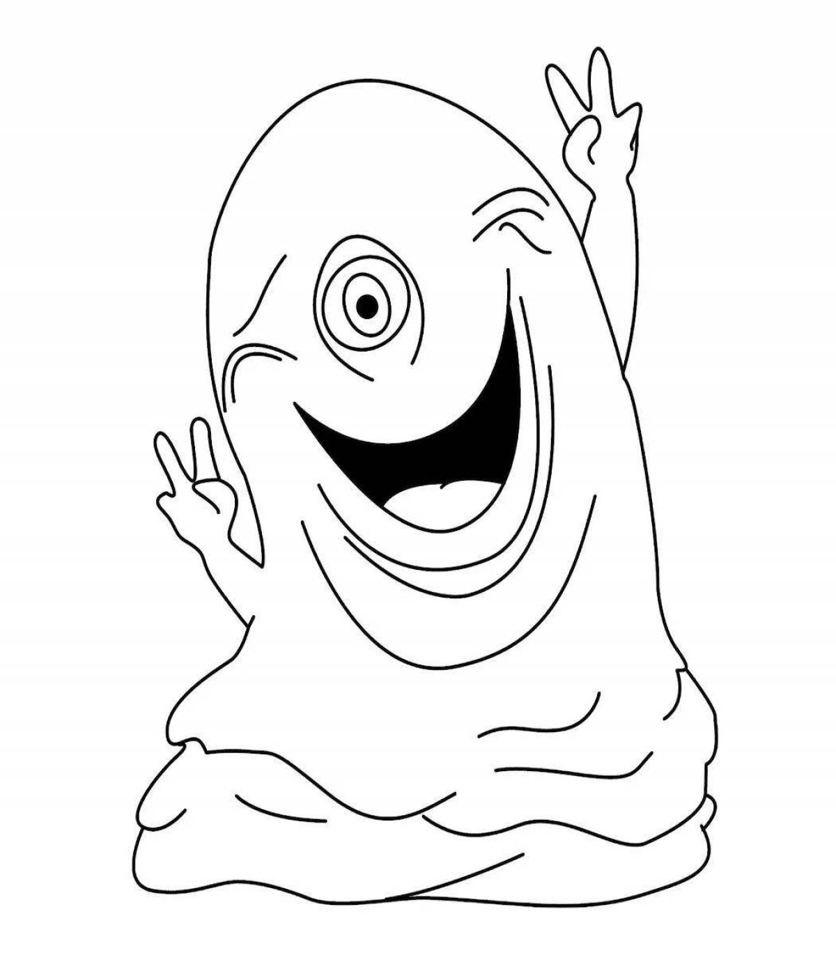 Outrageous slime coloring page