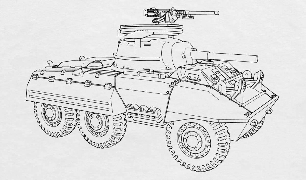 Coloring armored personnel carrier grand