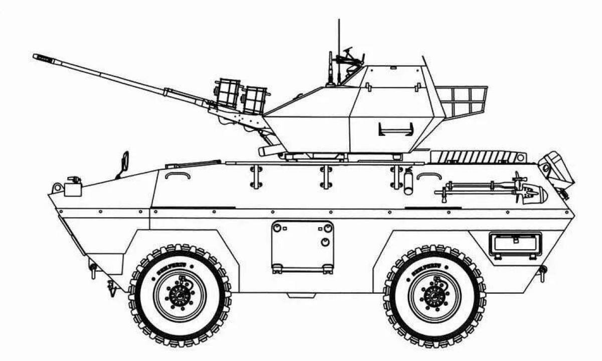 Coloring wonderful armored personnel carrier