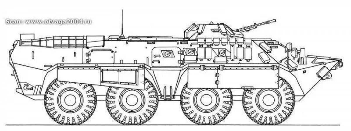 Coloring amazing armored personnel carrier