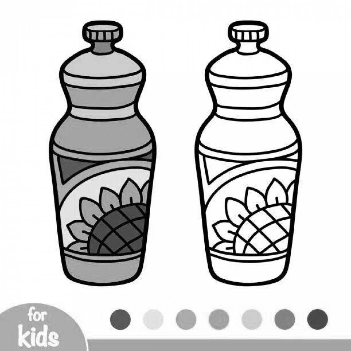 Coloring page with bright oil