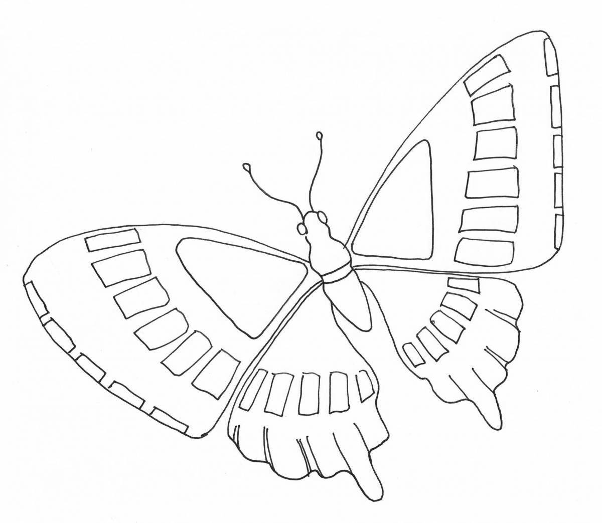 Sparkly swallowtail coloring page