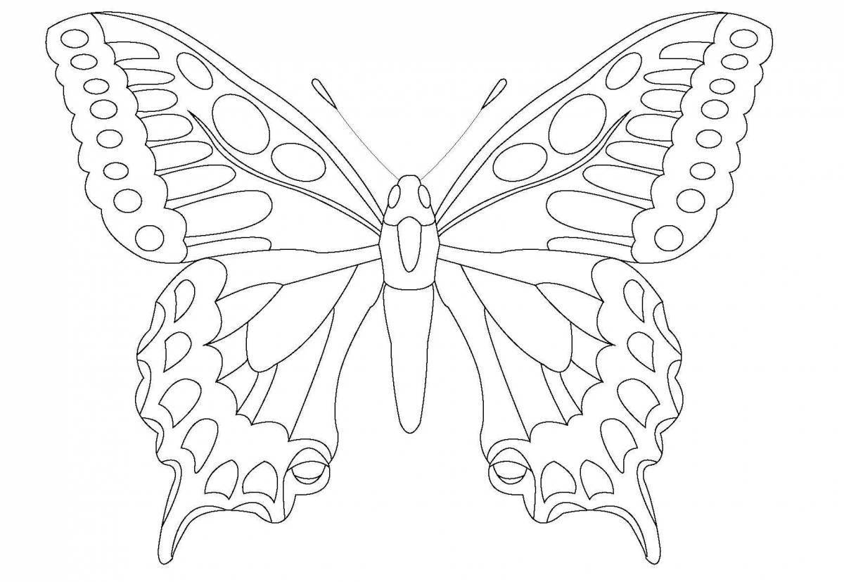 Animated swallowtail coloring page