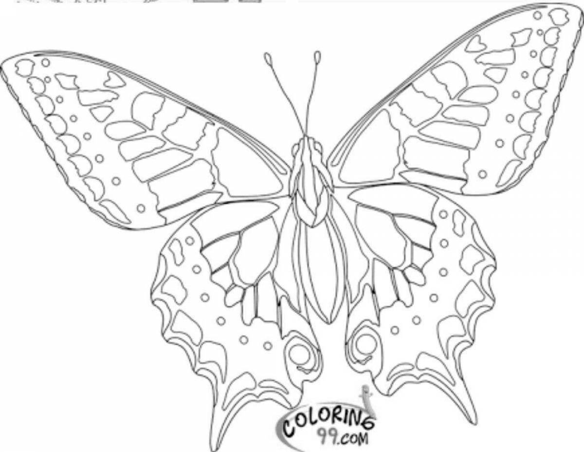 Coloring cute swallowtail
