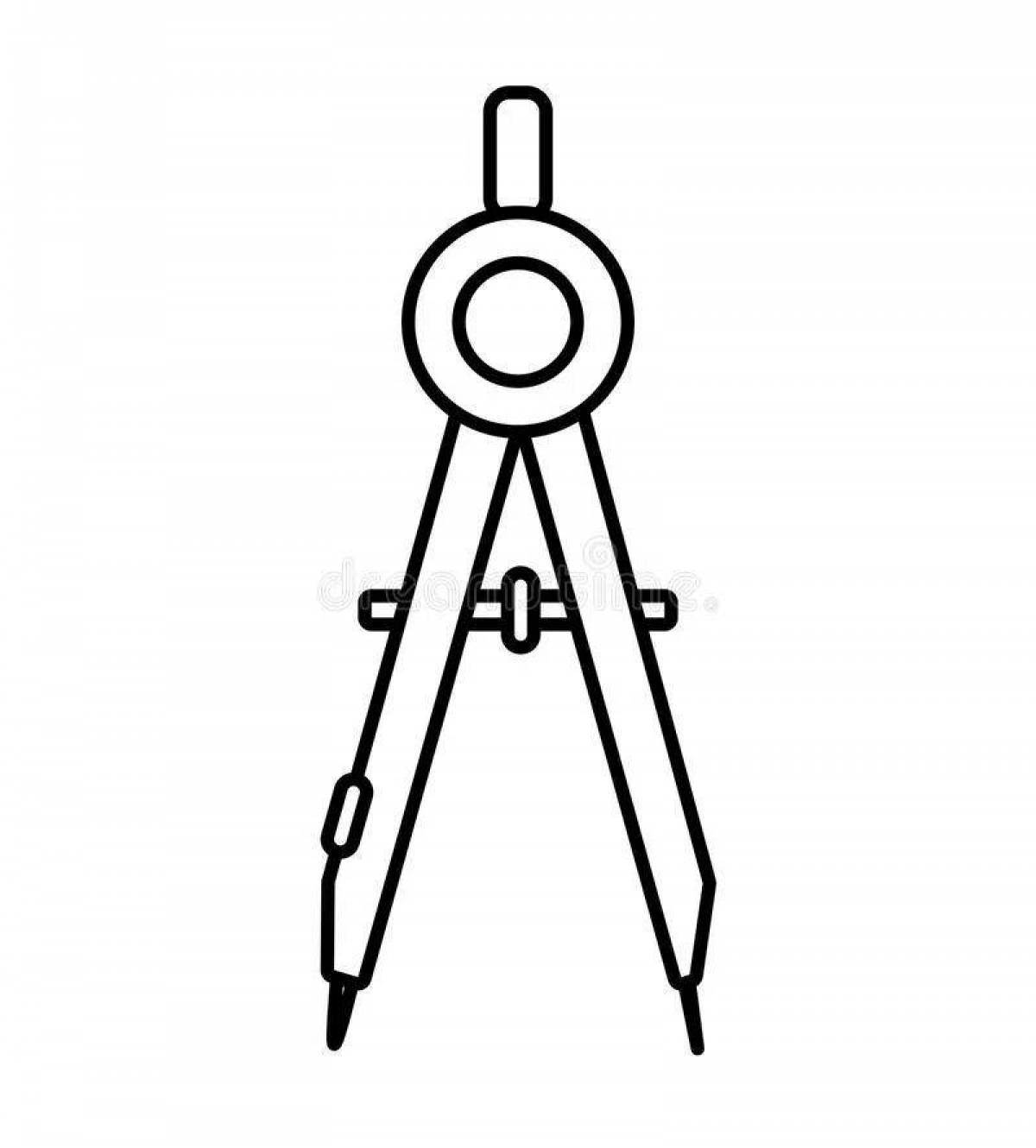 Animated compass coloring page