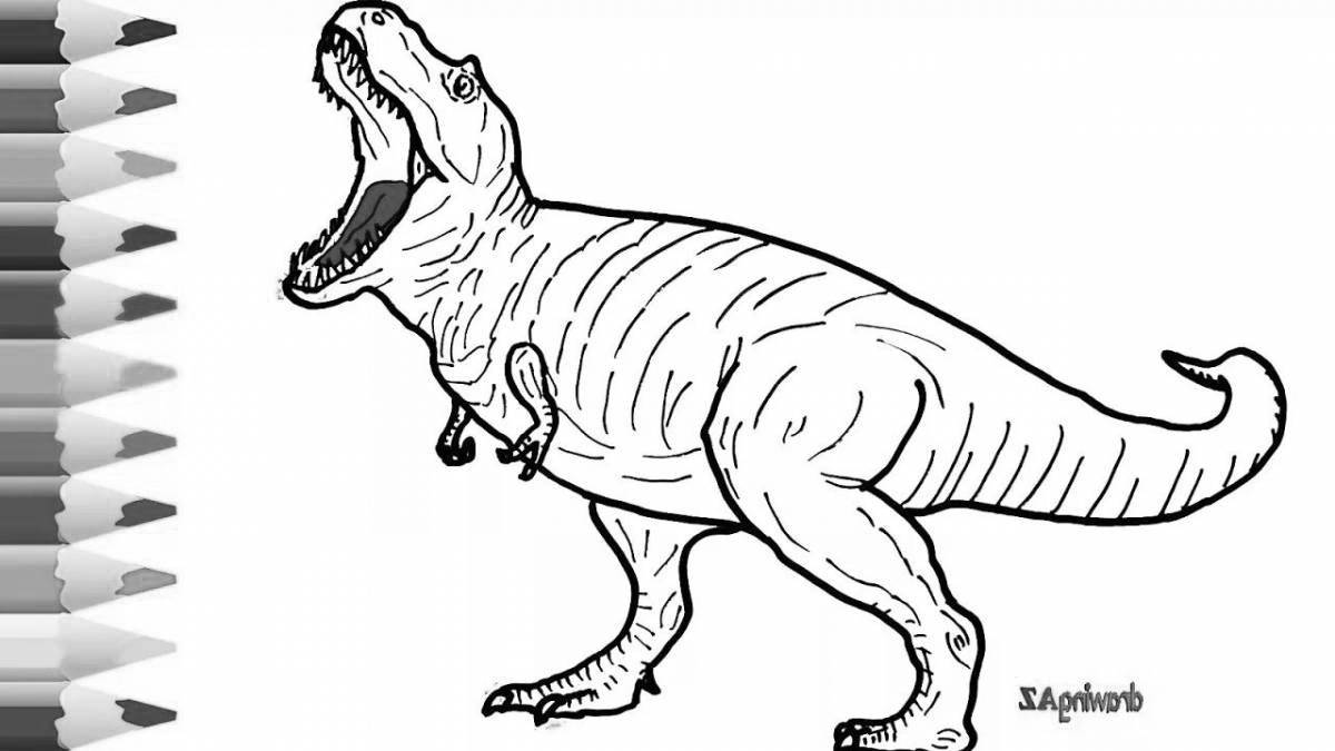 Colourful rex coloring book
