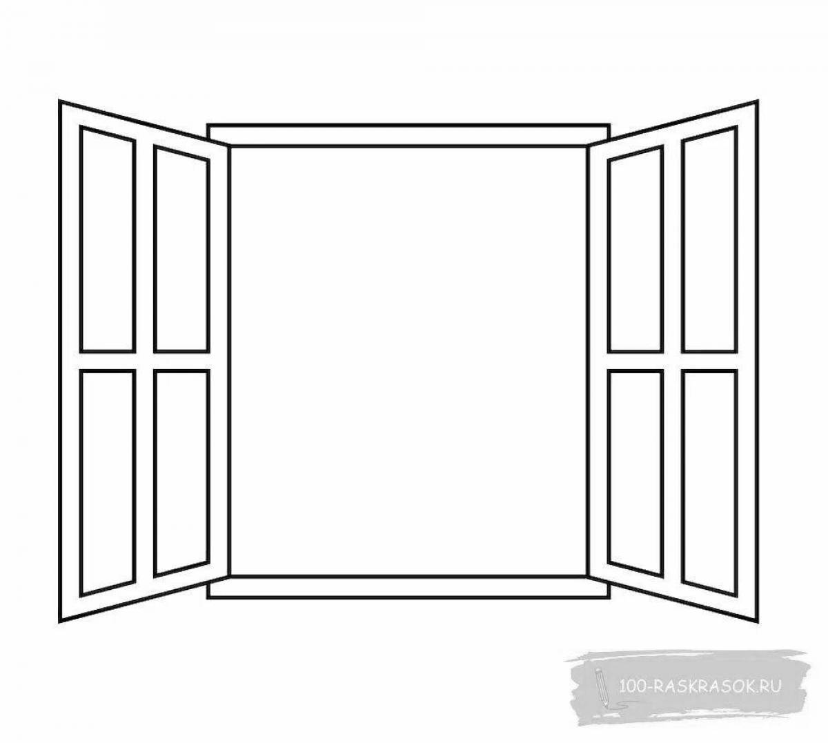Sweet coloring page window