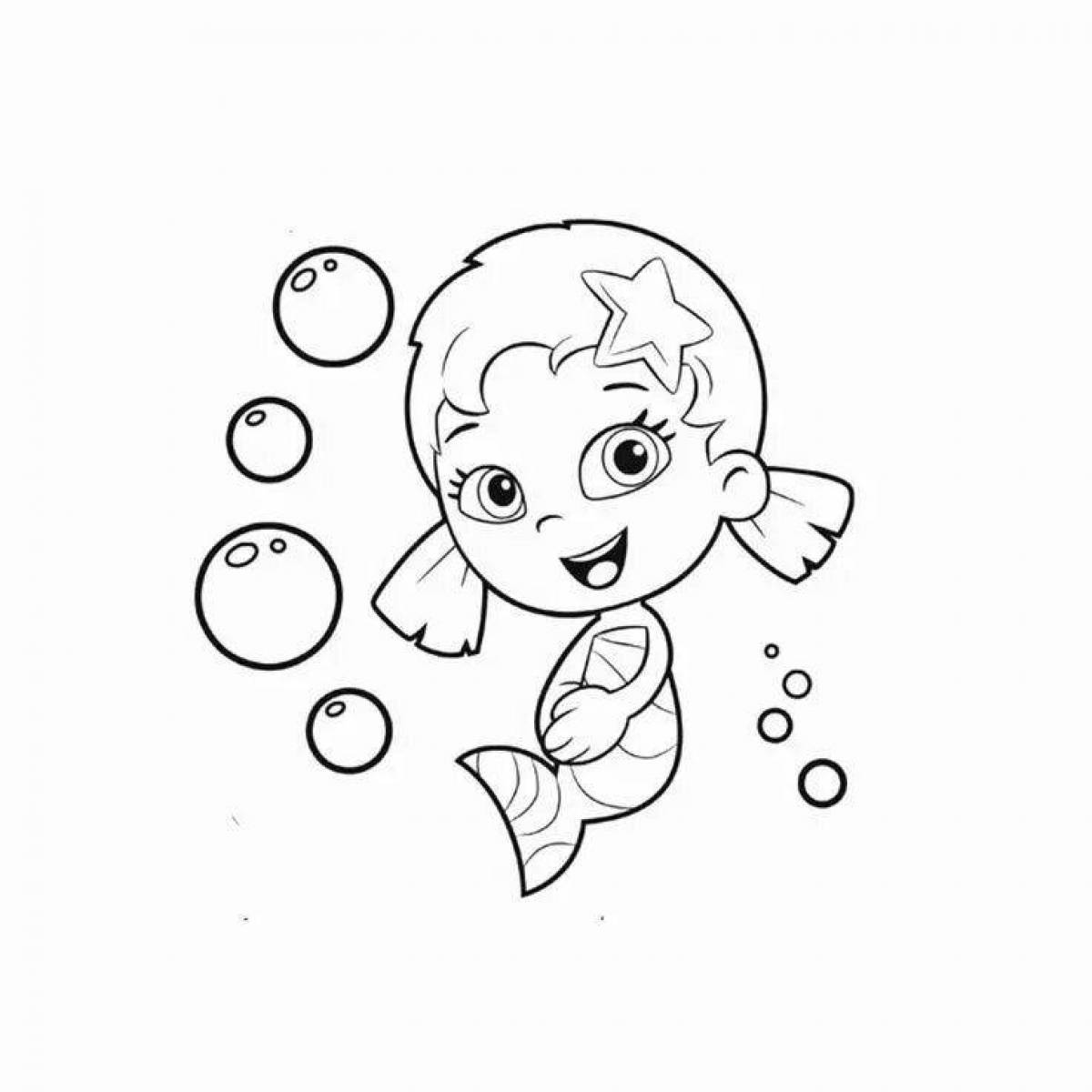 Animated coloring bubbles