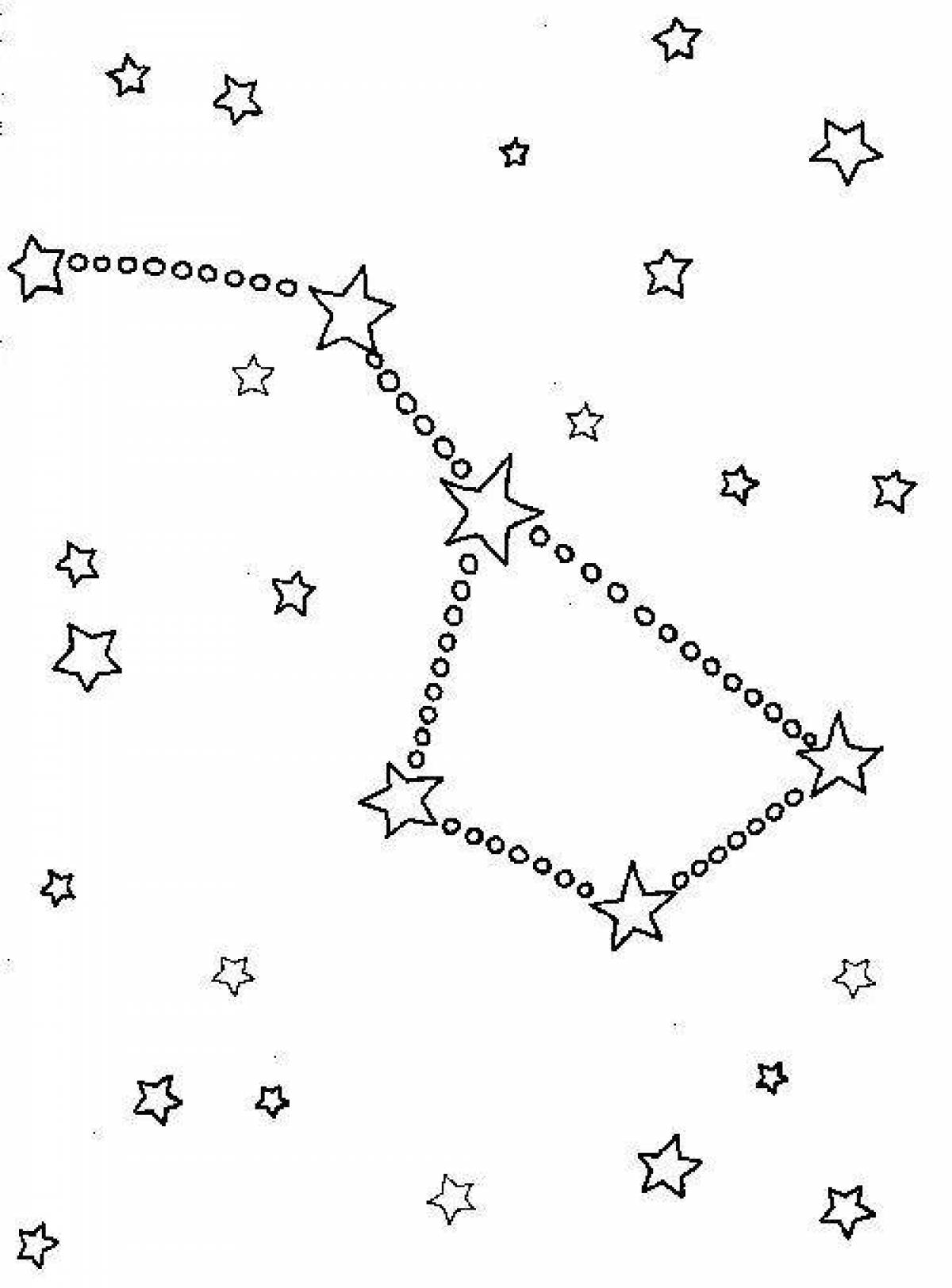 Majestic constellation coloring pages
