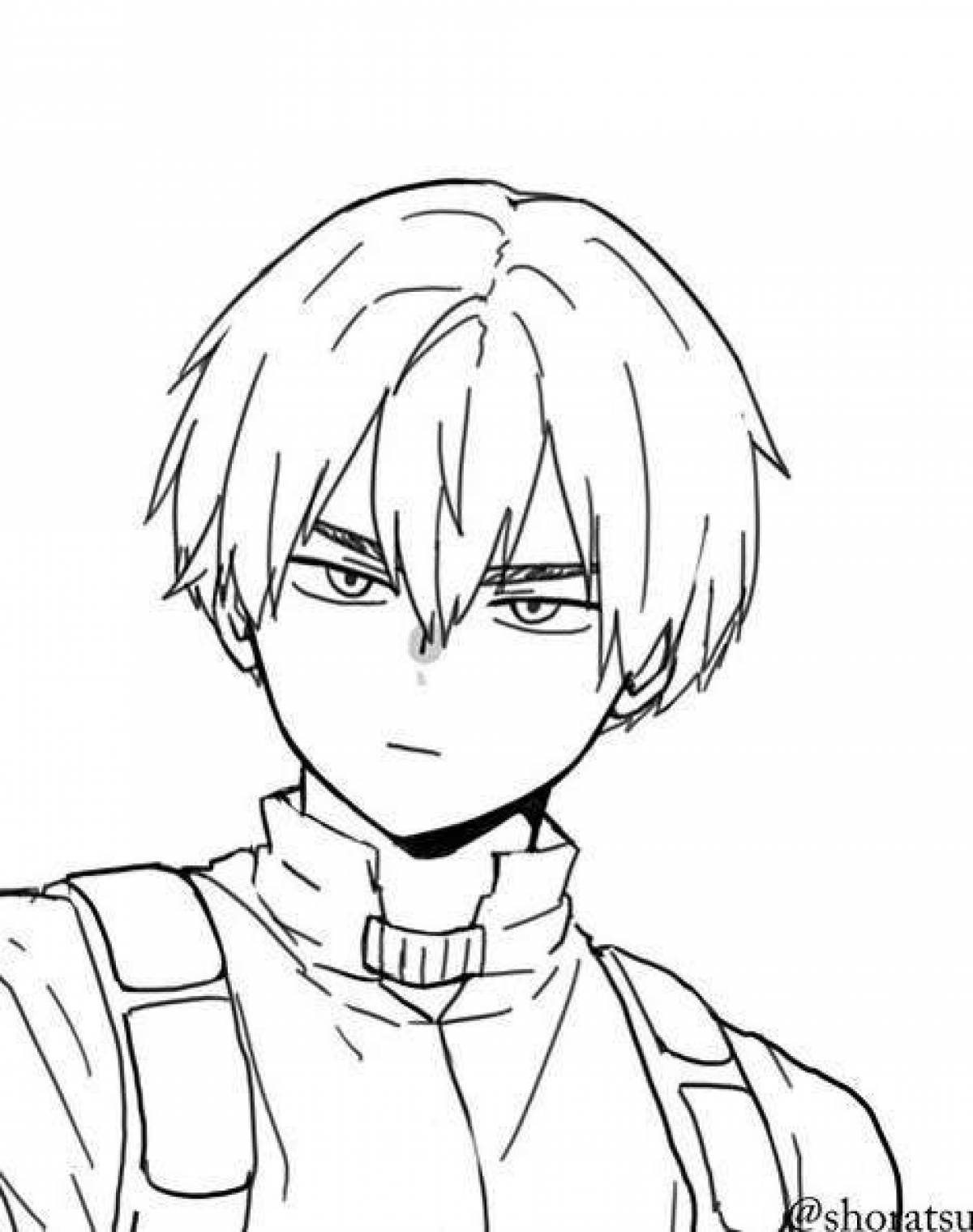 Coloring book shining todoroki