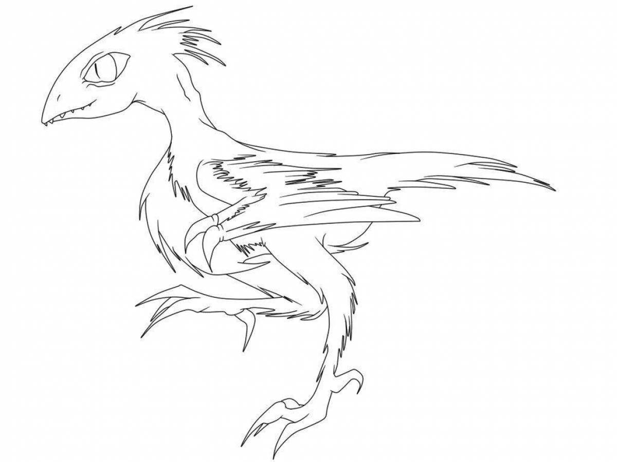 Colorful Archeopteryx Coloring Page