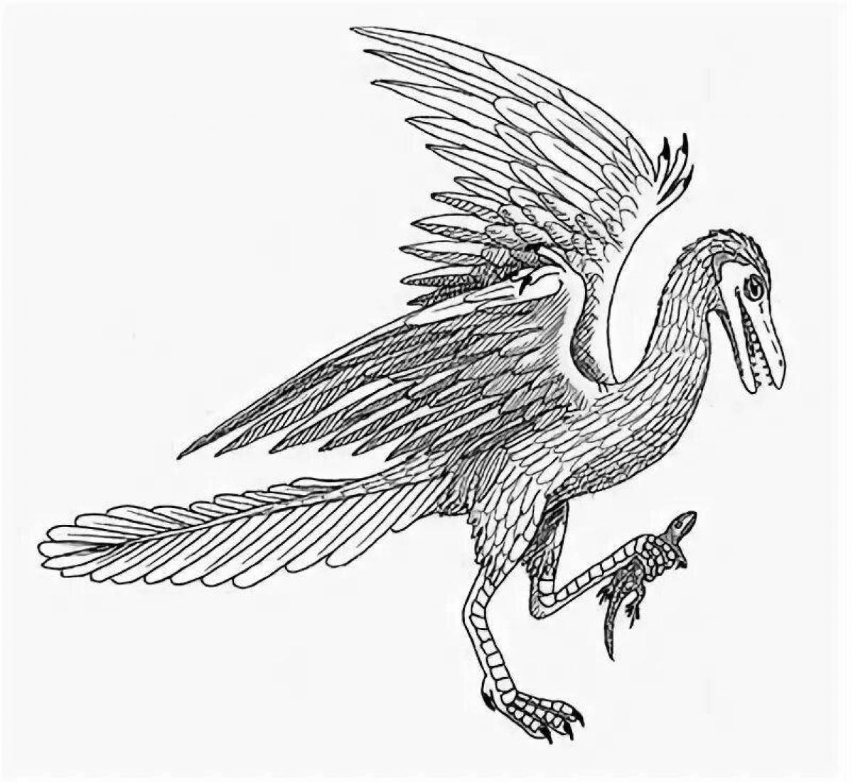 Charming Archeopteryx coloring book