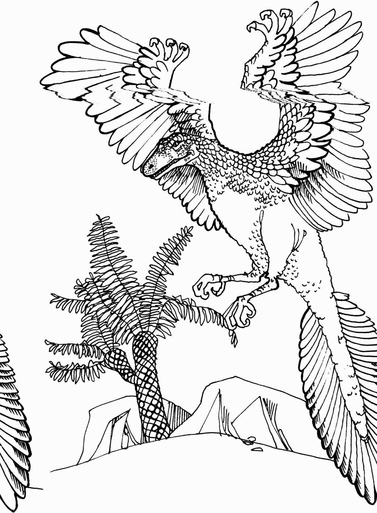 Coloring book Glorious Archeopteryx