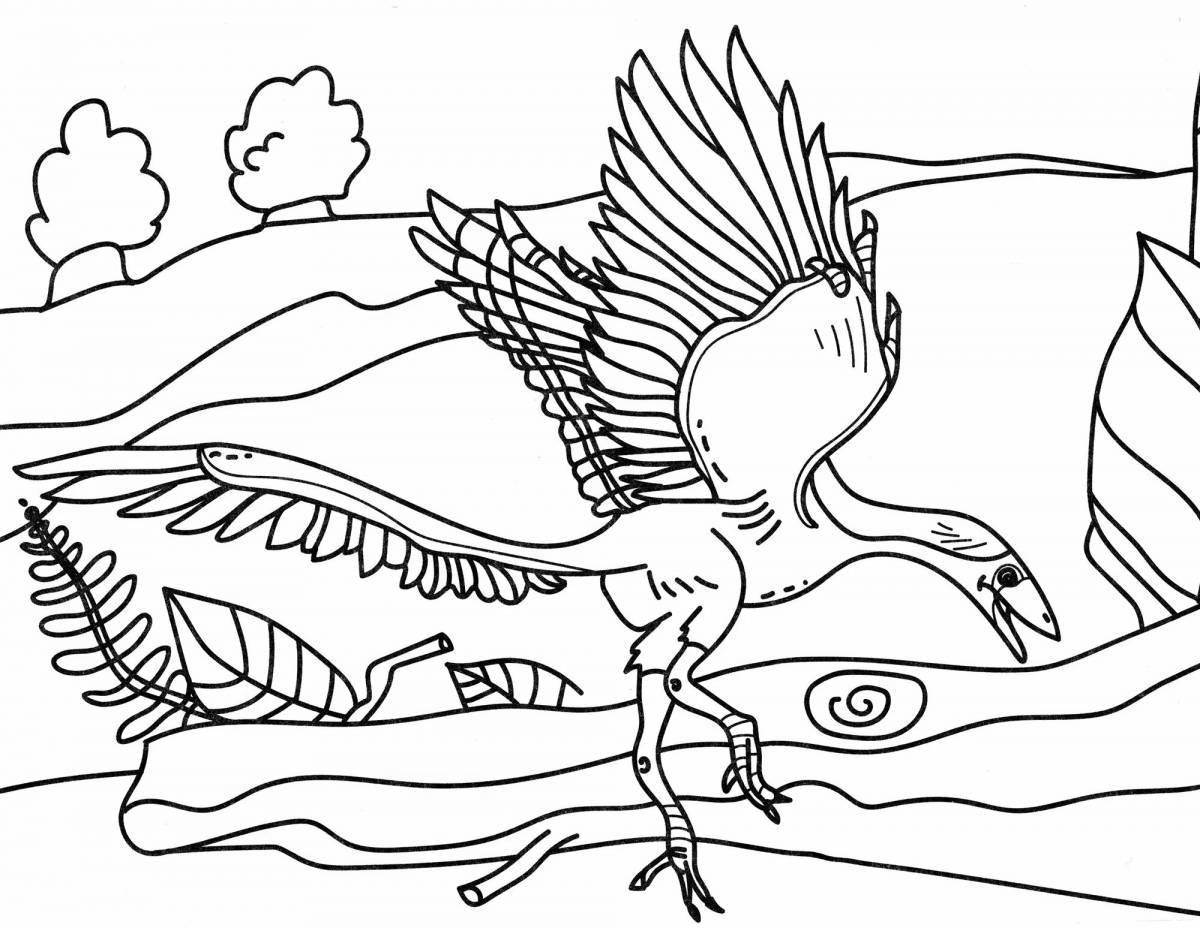 Раскраска великий археоптерикс