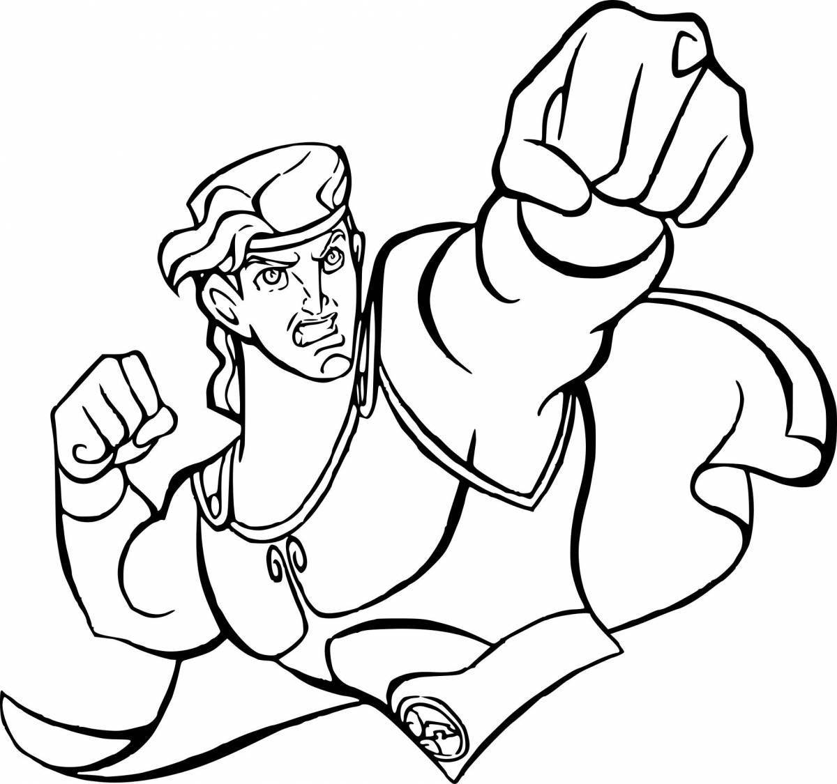 Majestic hercules coloring page