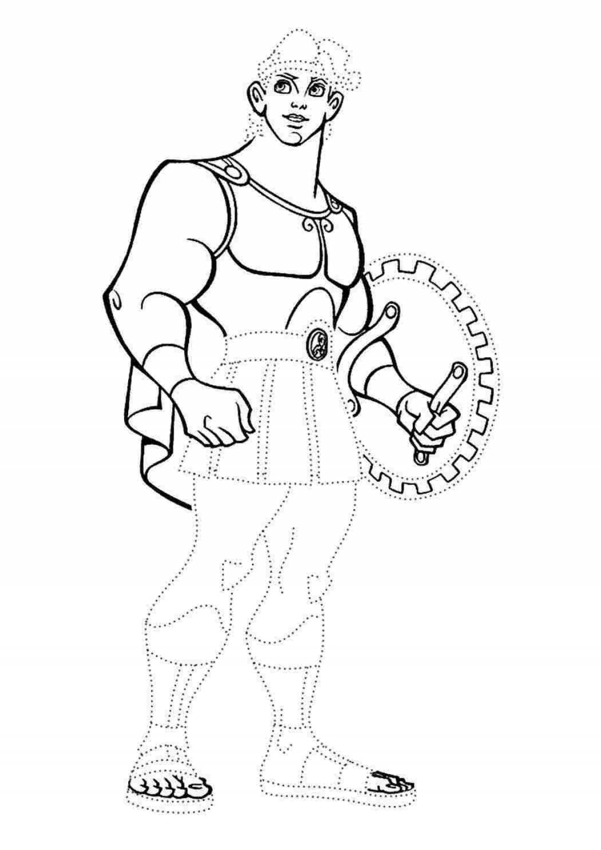 Coloring page dazzling hercules
