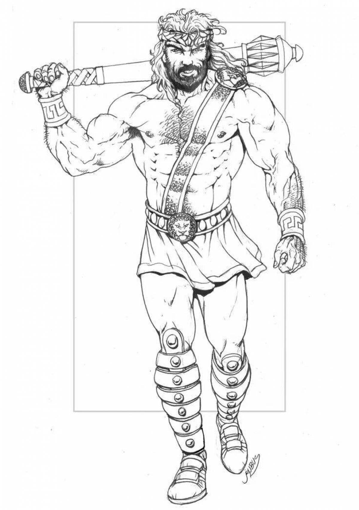 Impressive hercules coloring book