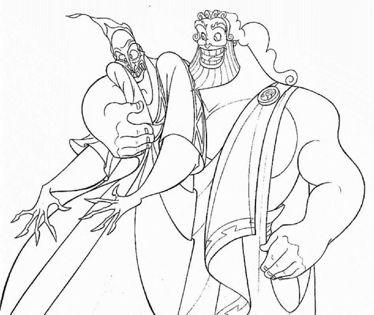 Coloring page charming hercules