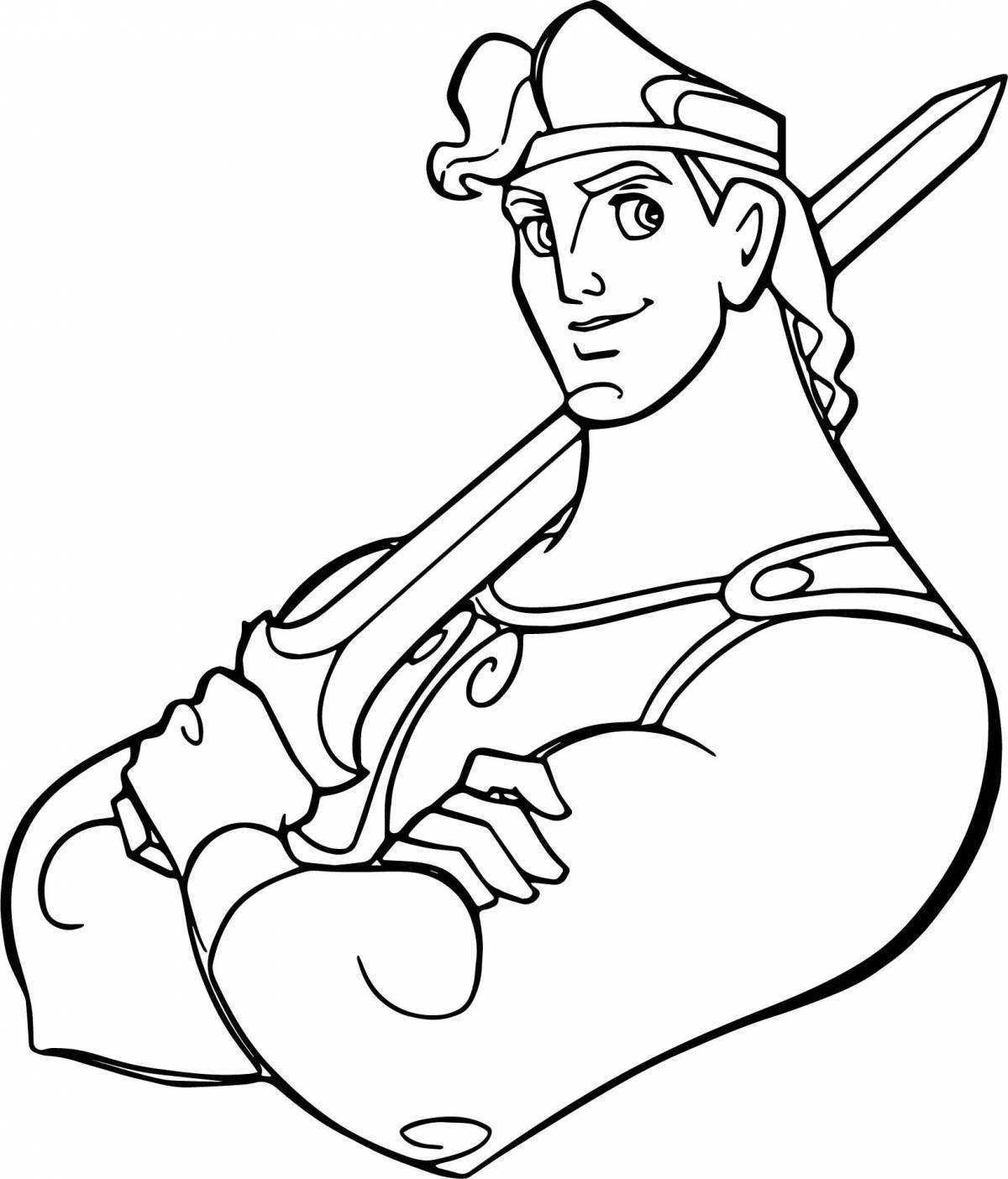 Coloring page luxurious hercules