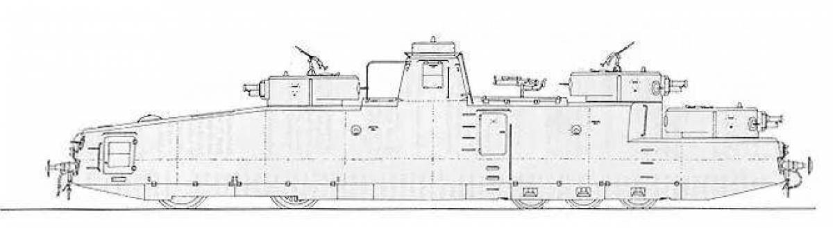 Luxury armored train coloring book