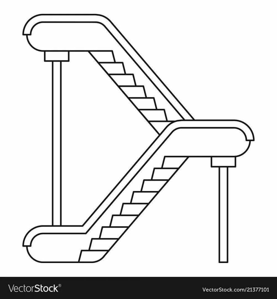 Как нарисовать эскалатор