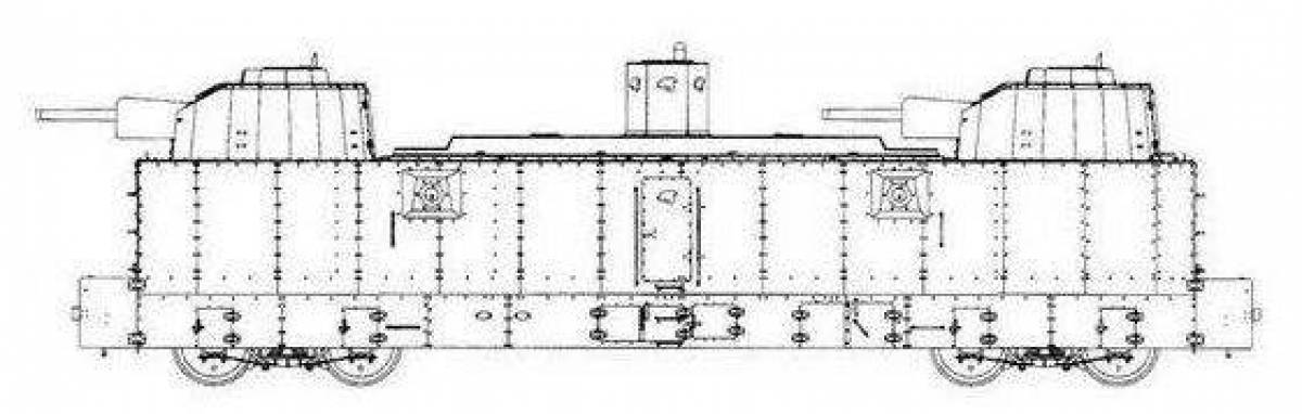 Как нарисовать бронепоезд поэтапно