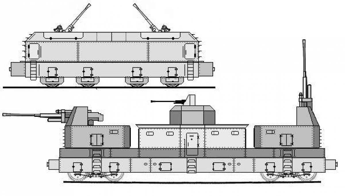Как рисовать бронепоезд