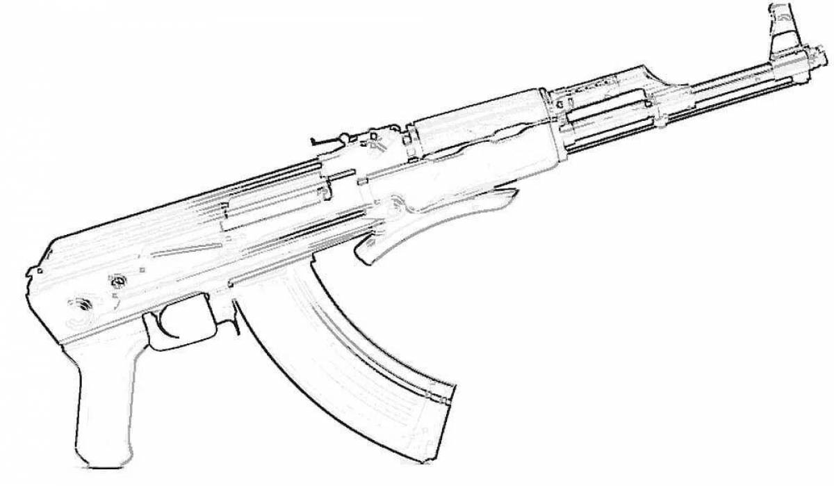 Рисунок калаша. Раскраска автомат Ока 47. Разукрашка автомата АК 47. АК-47 автомат чертежи. Раскраски оружие для мальчиков.