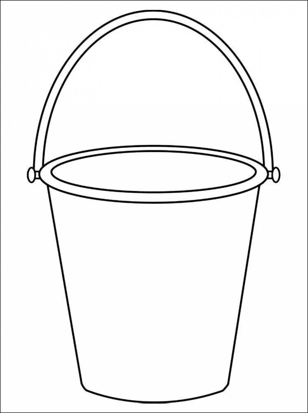Ведро рисунок. Ведро раскраска. Ведро раскраска для детей. Ведро для раскрашивания детям. Ведерко раскраска для малышей.