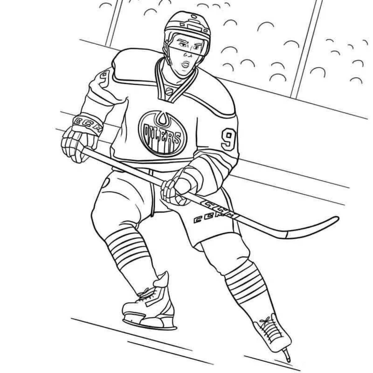 Раскраска хоккеист