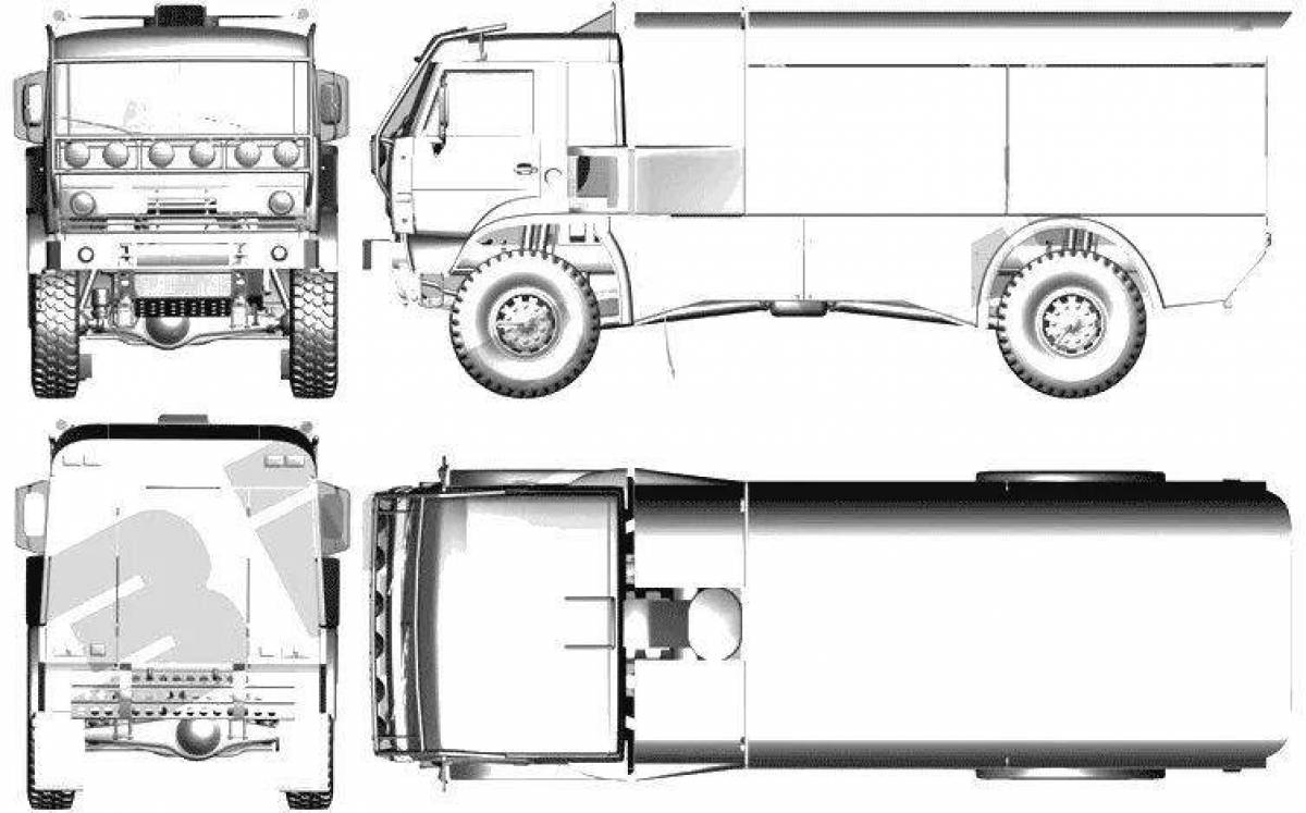 Камаз 4911 чертеж